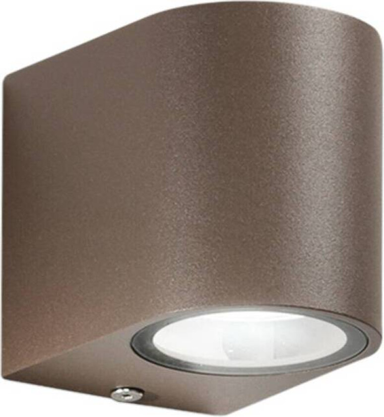 Utendørs vegglampe ONE, bronsefarget, høyde 8 cm, metall, IP54