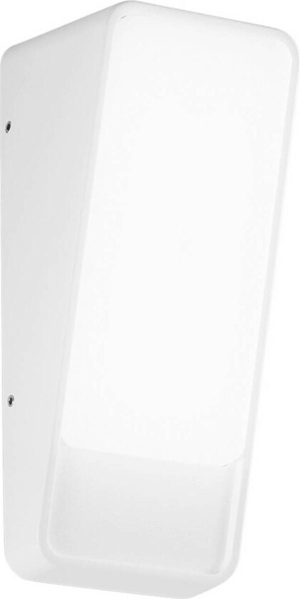 utendørs LED-vegglampe Coupe, hvit, høyde 20 cm, metall