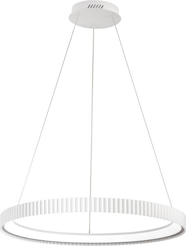 LED-pendellampe Niike, hvit, Ø 70 cm, metall, CCT