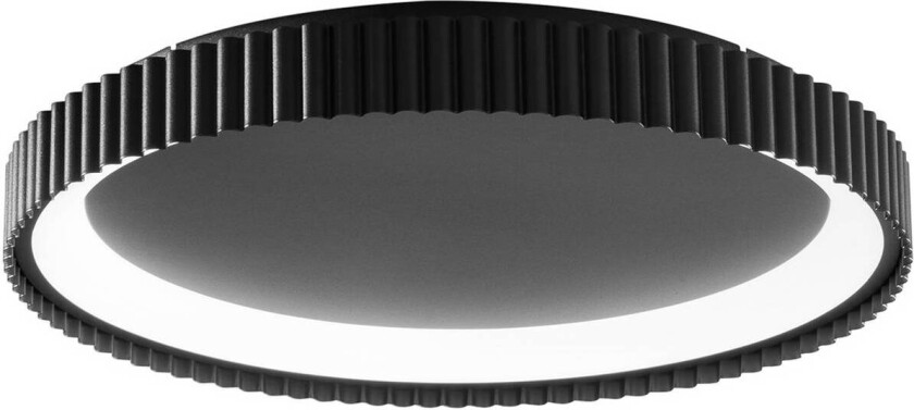 LED-taklampe Niike, svart, Ø 50 cm, metall, CCT