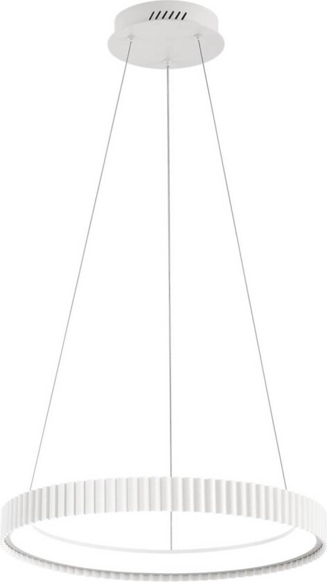 LED-pendellampe Niike, hvit, Ø 50 cm, metall, CCT