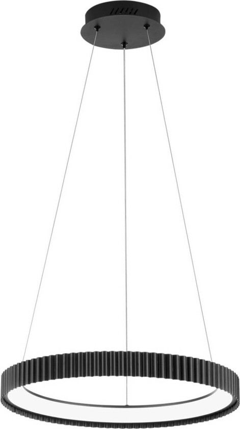 LED-pendellampe Niike, svart, Ø 50 cm, metall, CCT