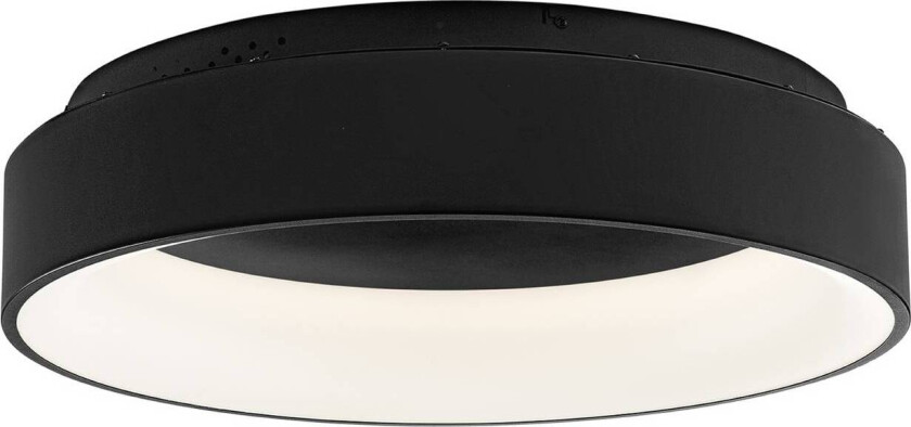 LED-taklampe Noah, svart, Ø 60 cm, metall, CCT