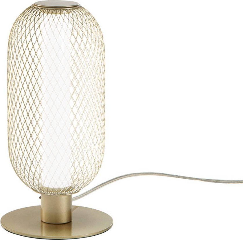 LED-bordlampe INKAS, høyde 28 cm, gullfarget, metall, CCT