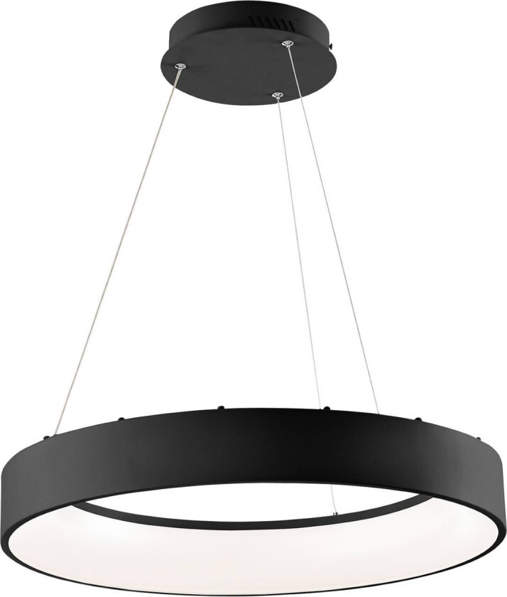 LED-pendellampe Noah, svart, Ø 60 cm, metall, CCT