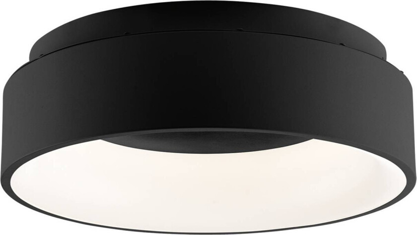 LED-taklampe Noah, svart, Ø 45 cm, metall, CCT