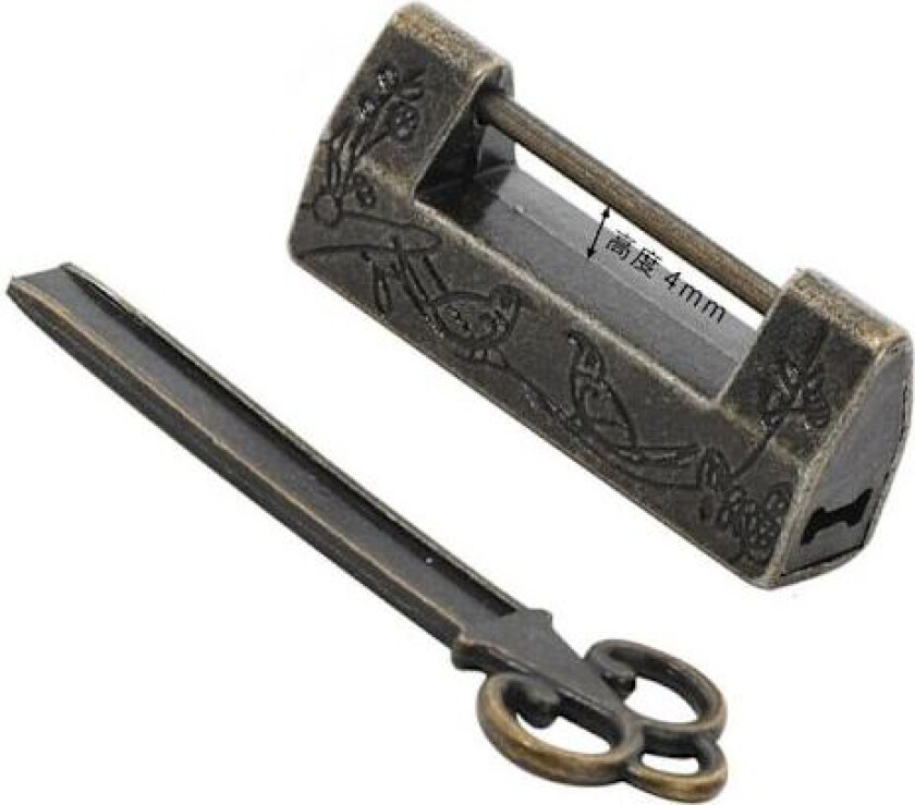 Vintage hengelås / sinklegeringslås M