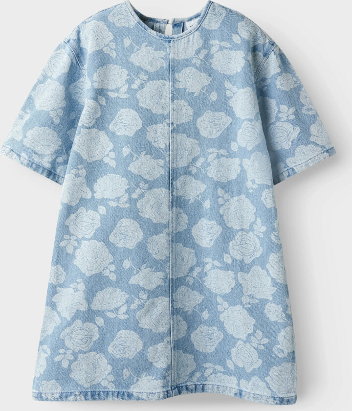 Nkfsilla Dnm Ss Dress 2121-Za H - Blue - 140