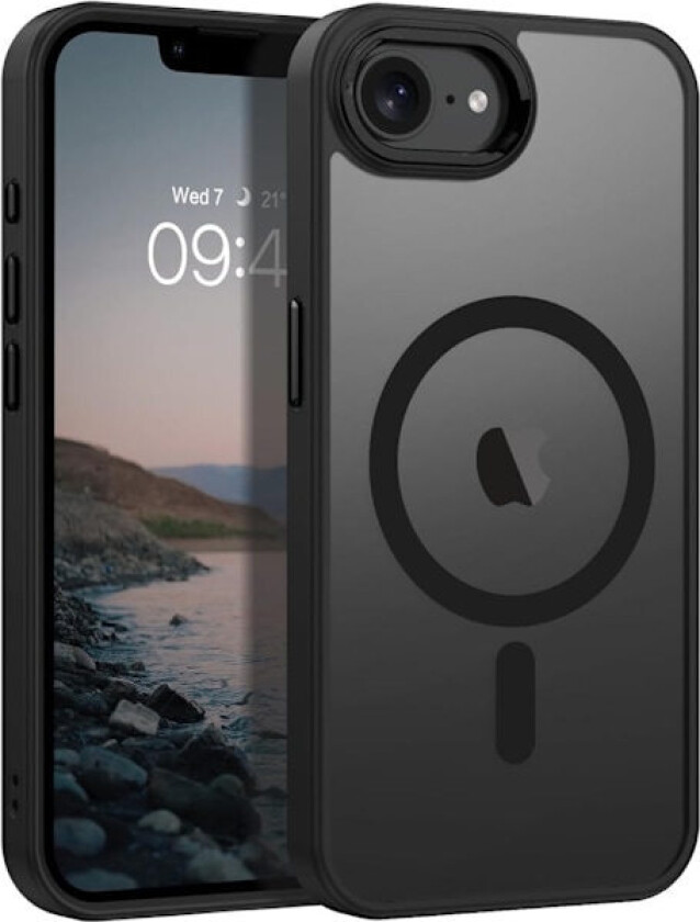 iPhone 16E Matt Svart Magsafe Deksel