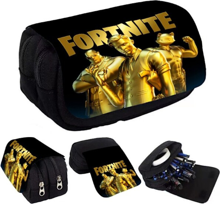 F-ortnite penal for jenter, barnas penal med glidelås, tegneserie anime penal for skolen, skolemateriell gave