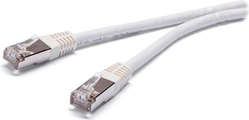 Nettverkskabel RJ45 Cat 6 M-M - 1m Hvit