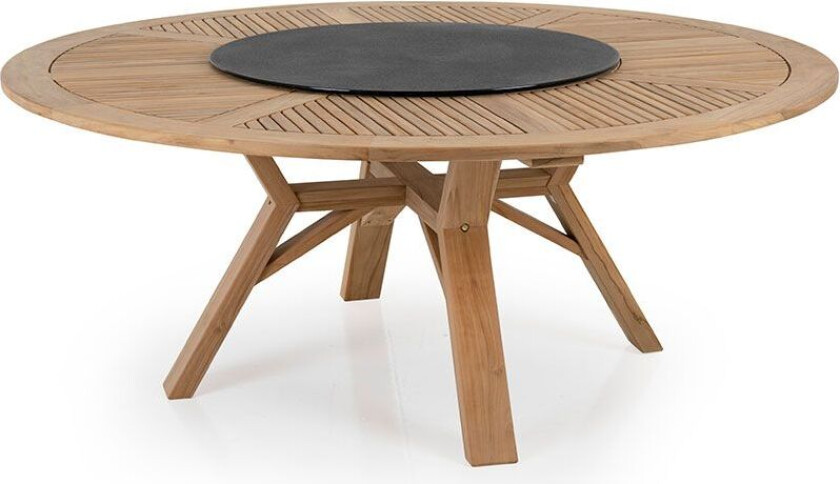 Circus Spisebord 180 cm teak med snurreplate