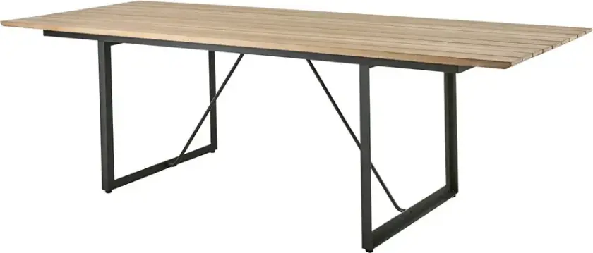 SHAD Spisebord 90x240 cm Teak/Antrasitt