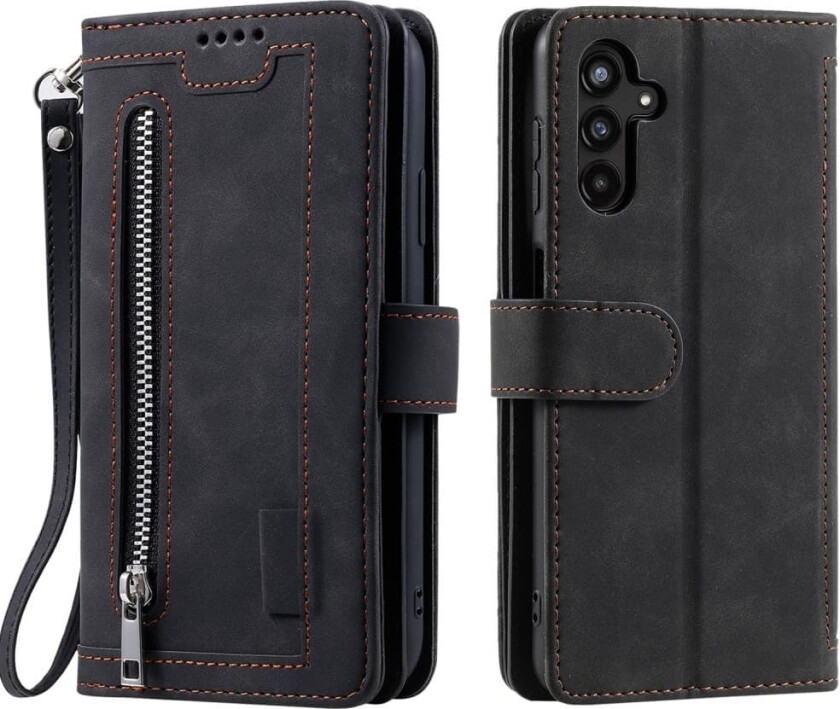 Til Samsung Galaxy S25+ 5G Deksel med Glidelås og 9 Kortspor