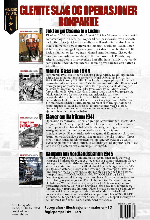 Glemte slag og operasjoner bokpakke