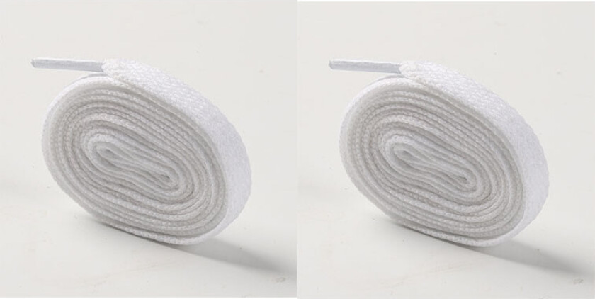 Flate skolisser i polyester, 4 par White M
