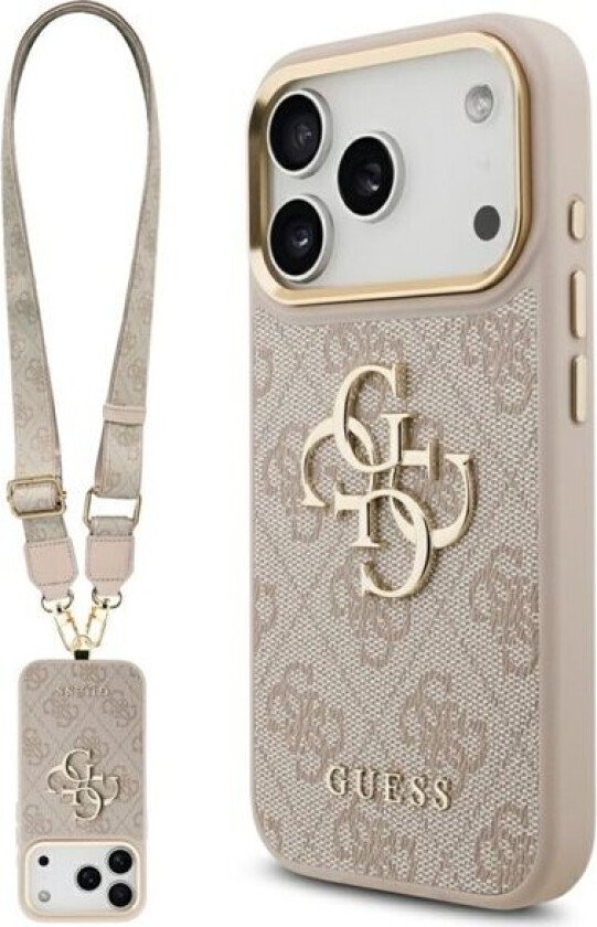 4G Big 4G Classic Logo Big Strap Metal Buttons Case for iPhone 17 Pro - Rosa