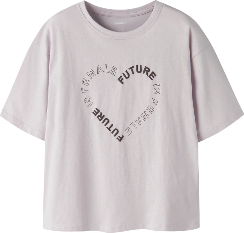 T-skjorte - NkfTatea - Lilac Marble - - 7-8 år (122-128) - T-skjorte