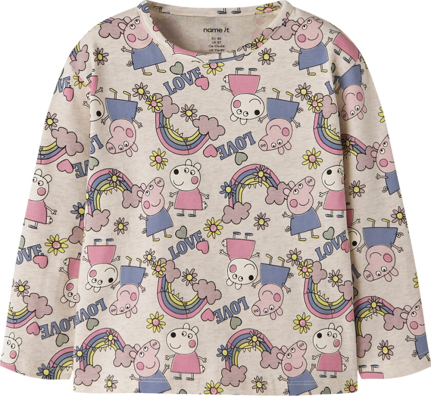 Genser - NmfDarsy - Peppa Gris - Peyote-melange - - 5 år (110) - Genser