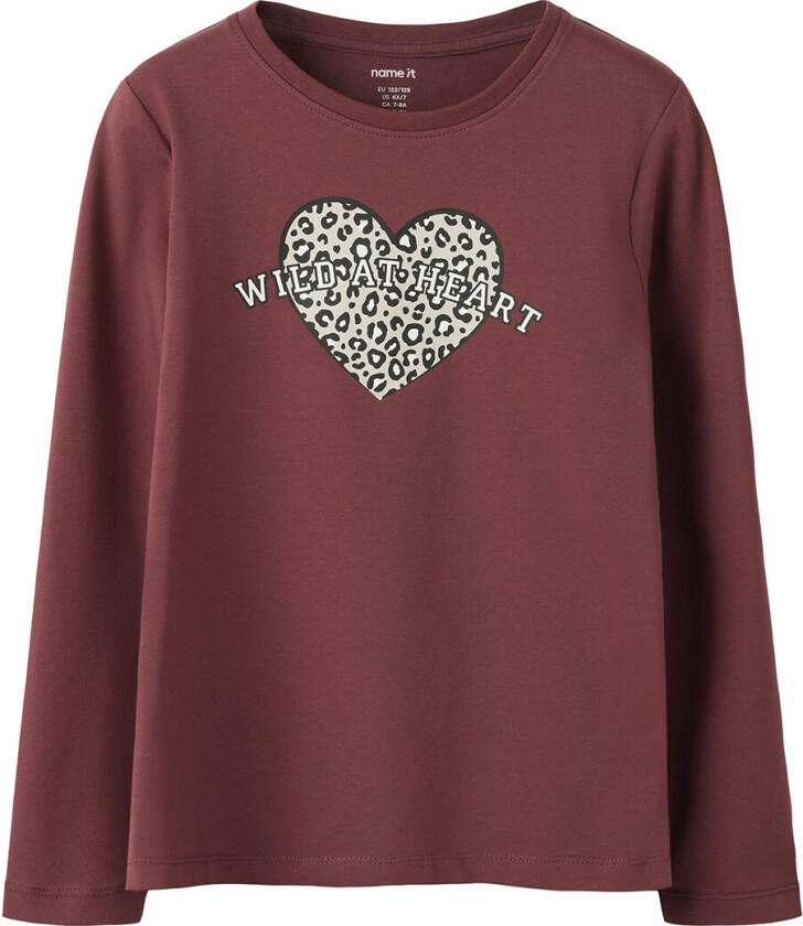 Genser - NkfVix - Okseblodsrød/Wild At Heart - - 6 år (116) - Genser