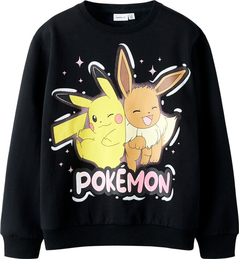 Collegegenser - NkfJyd - Pokémon - Black - - 9-10 år (134-140) - Collegegenser