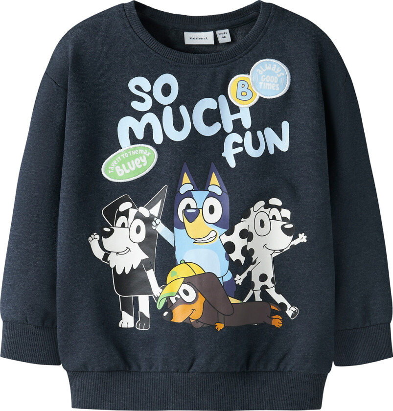 Collegegenser - NmmJared - Bluey - Navy Blazer/Melert - - 2 år (92) - Collegegenser