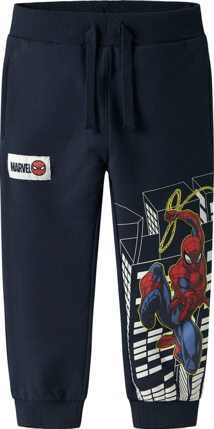 Joggebukser - NmmDion - Spider-Man - Navy Blazer - - 8 år (128) - Joggebukse