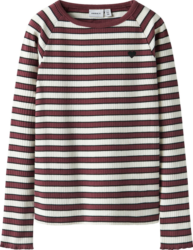 Genser - Rib - NkfTala - Okseblodsrød - - 7-8 år (122-128) - Genser