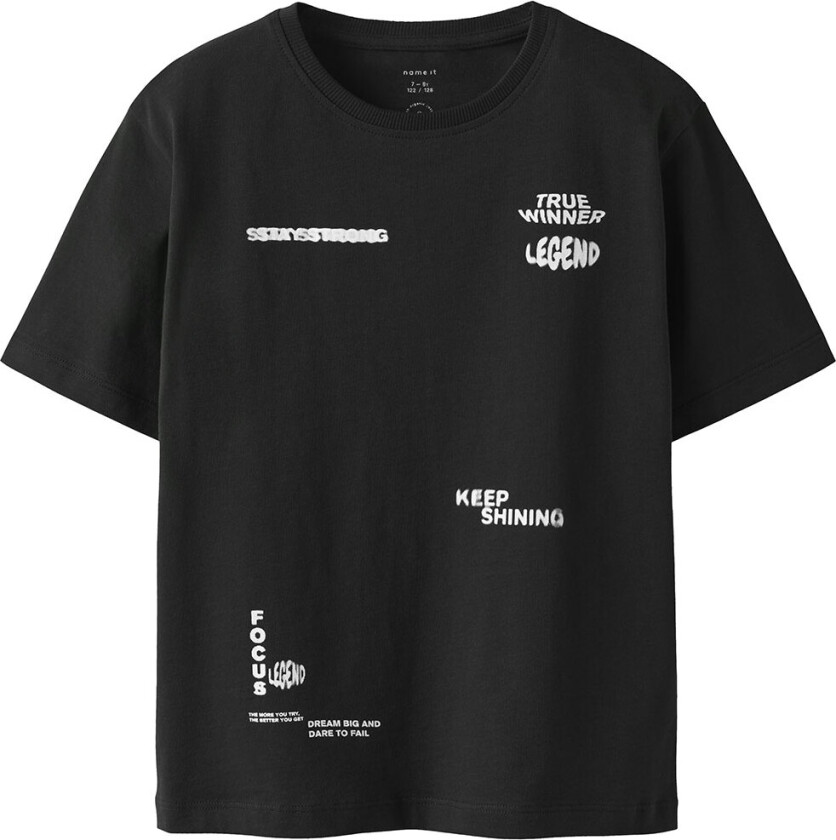 T-skjorte - NkmTyler - Black - - 9-10 år (134-140) - Genser