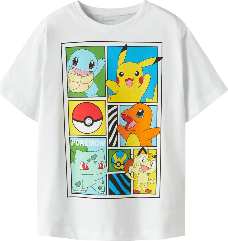 T-skjorte - Noos - NkmDams - Pokémon - Bright White - - 6 år (116) - T-skjorte