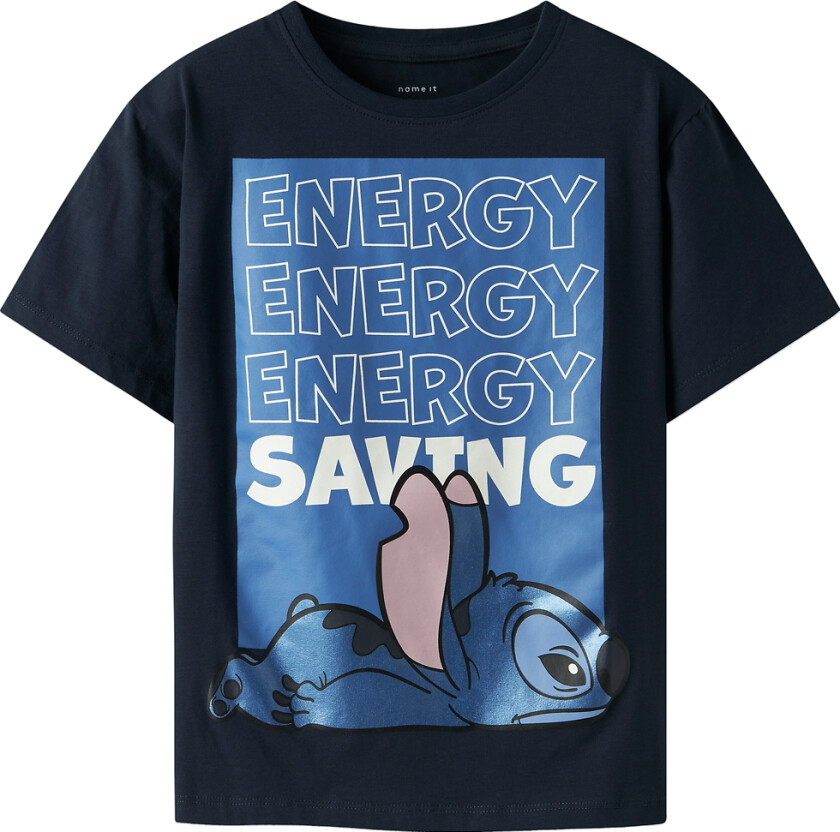 T-skjorte - NkmDaiwik - Stitch - Navy Blazer - - 7-8 år (122-128) - T-skjorte