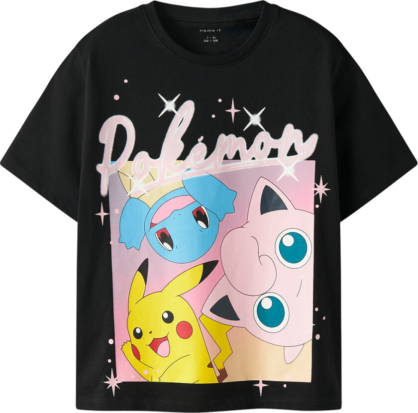 T-skjorte - NkfJydi - Pokémon - Black - - 7-8 år (122-128) - T-skjorte