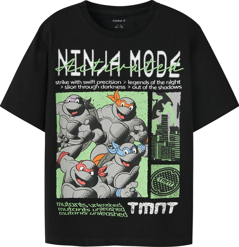 T-skjorte - NkmDon - Turtles - Black - - 9-10 år (134-140) - T-skjorte