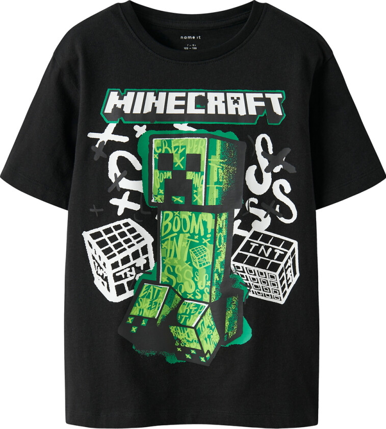 T-skjorte - Noos - NkmDi - Minecraft - Black - - 6 år (116) - T-skjorte