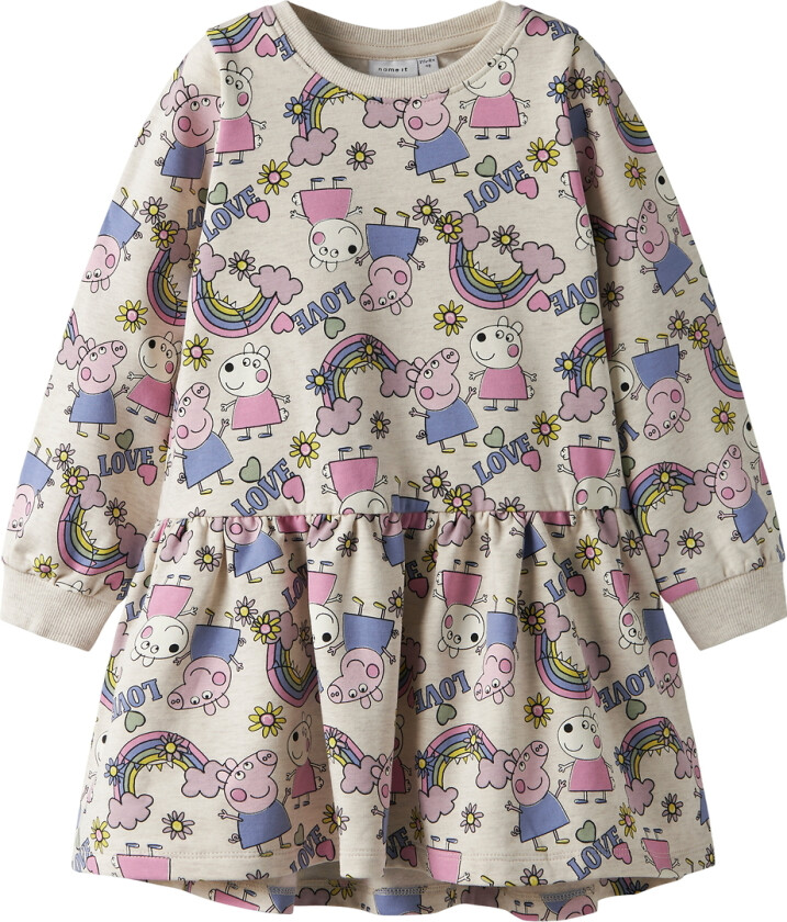 Kjole - NmfDarma - Peppa - Peyote Melange - - 6 år (116) - Kjole