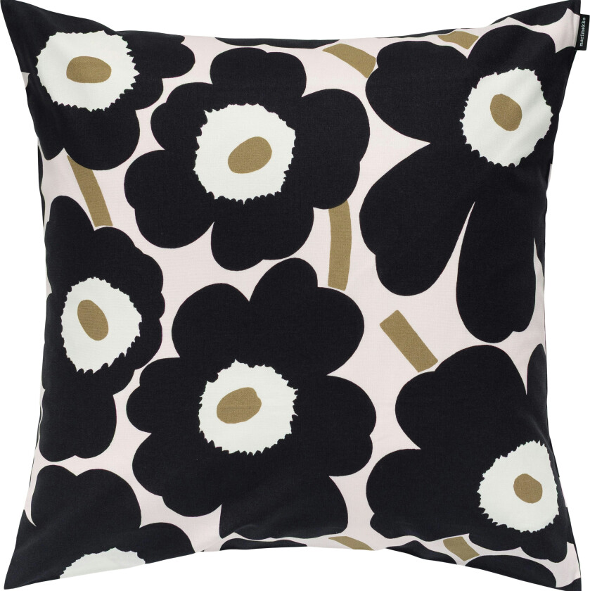 Pieni Unikko Putetrekk 50x50 Cm / Charcoal / Lysebrun - Pynteputer & Trekk Bomull Rosa - 075342-390