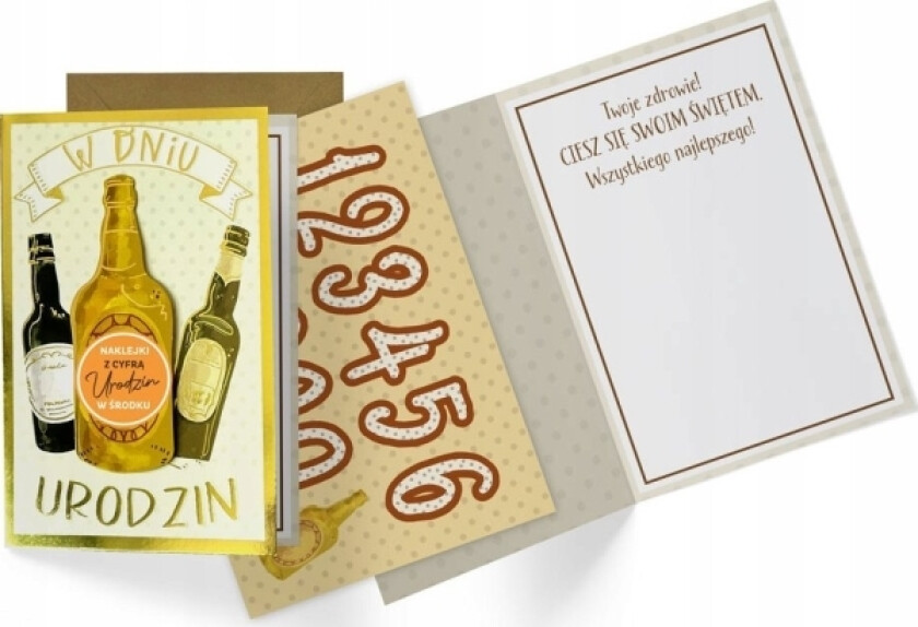 B6 Bursdagskort (utskiftbare sifre)