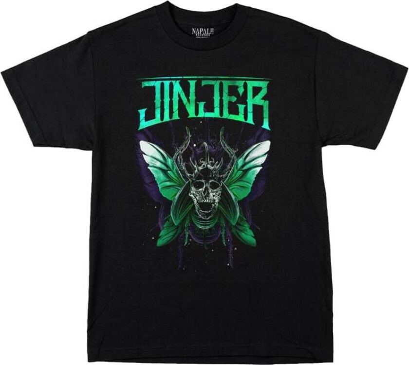 T-skjorte - Butterfly Skull - S til 3XL - Herrer - svart