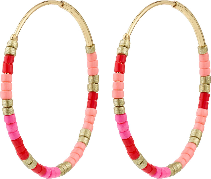 ALISON øredobber rosa, gullbelagt