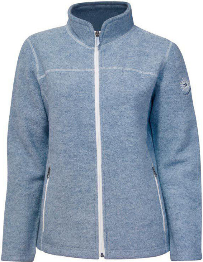 Women's Beata Full Zip Faded Denim 38, Faded Denim