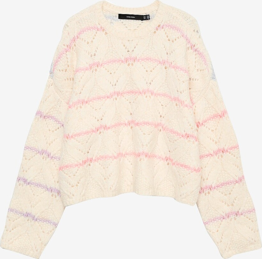 Pullover vmNew Hatty LS O-n Stitch Pullover - Grå