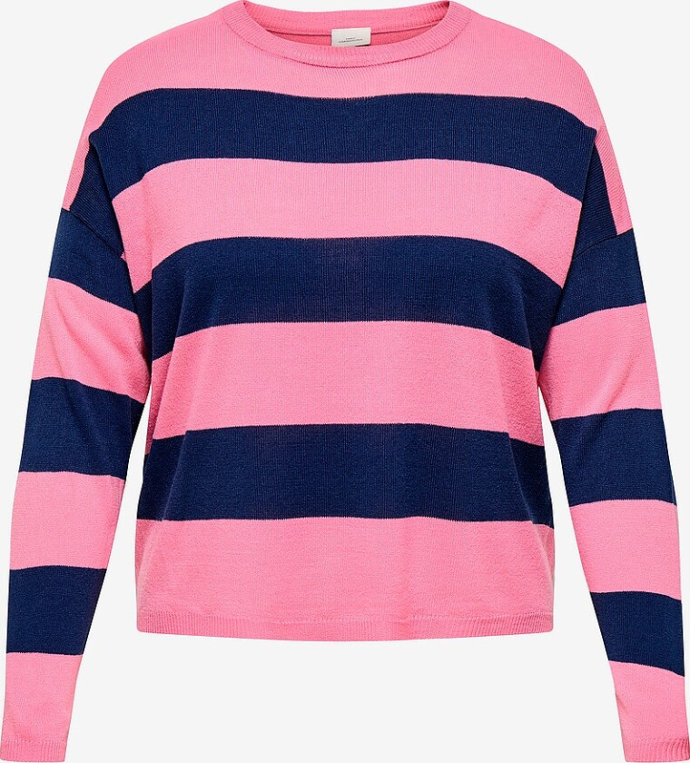 Pullover carDerry LS Stripe O-neck Knt - Rosa