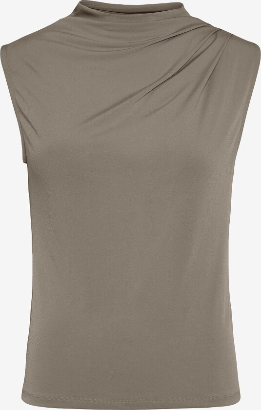 Topp pcMadison SL Draped Top Jrs - Grå