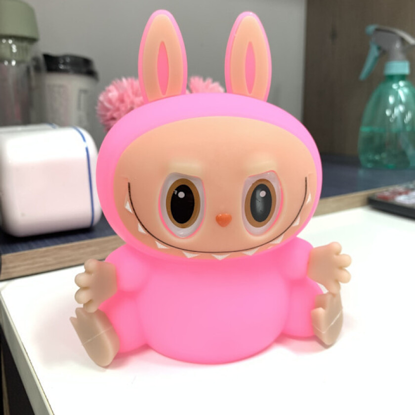 Monsters Fargerikt Trykk - Kontroll Nattlampe, USB - Ladet, 7 - Fargeskiftende Varm - Lys Soverom Timer Gave til Barn (rosa) rosa Syv farger