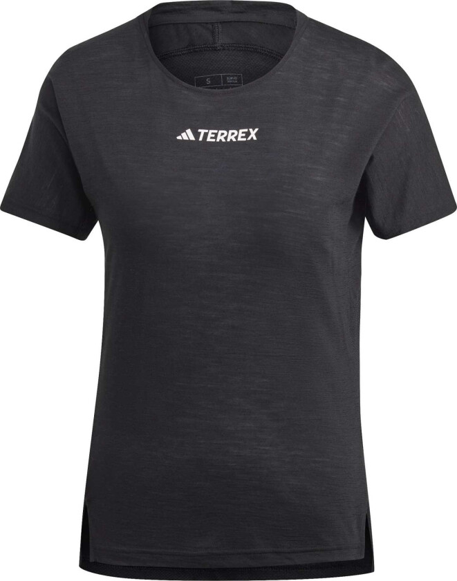 Women's Terrex Agravic Pro Wool Trail Running T-Shirt Black