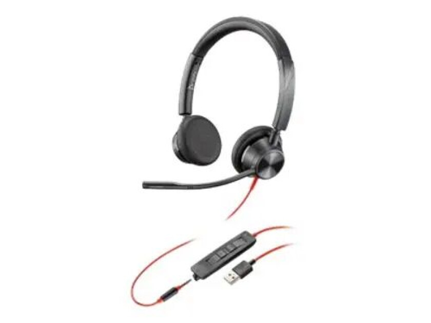 Blackwire 3325 Hodesett 3,5 Mm Jakk, Usb-a Stereo Svart
