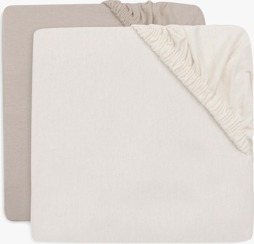 Stretchlakner 2-Pakk 70x140, Oatmeal/Sand - Laken - 100% Bomull