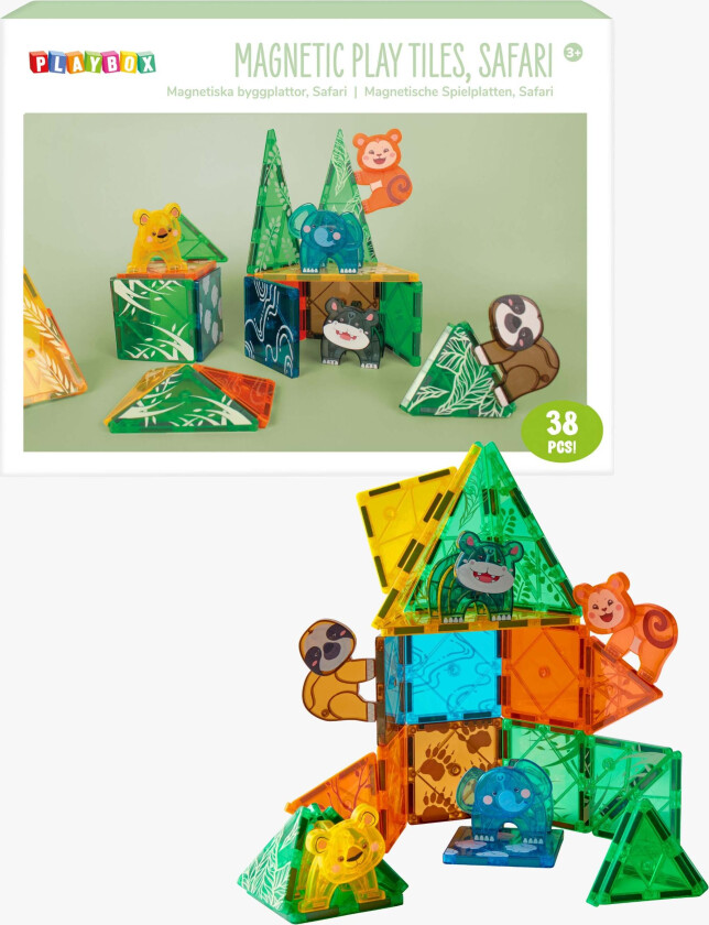 Magnetiske Brikker Safari 38 Deler - Magnetleker