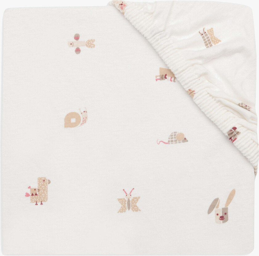Stretchlaken 60x120, Animal Friends - Laken - 100% Bomull