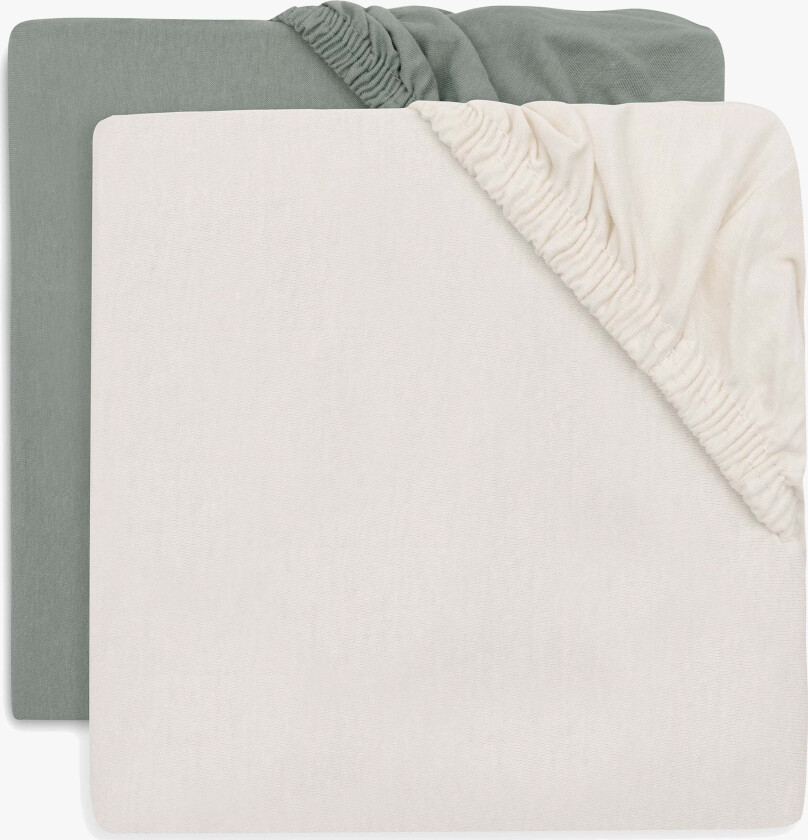 Stretchlakner 2-Pakk 60x120, Sea Green/Ivory - Laken - 100% Bomull
